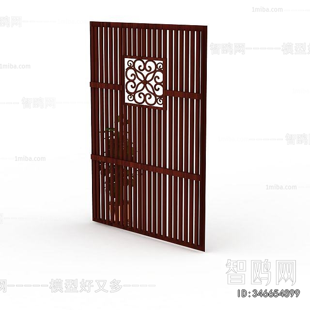 New Chinese Style Wooden Screen Partition