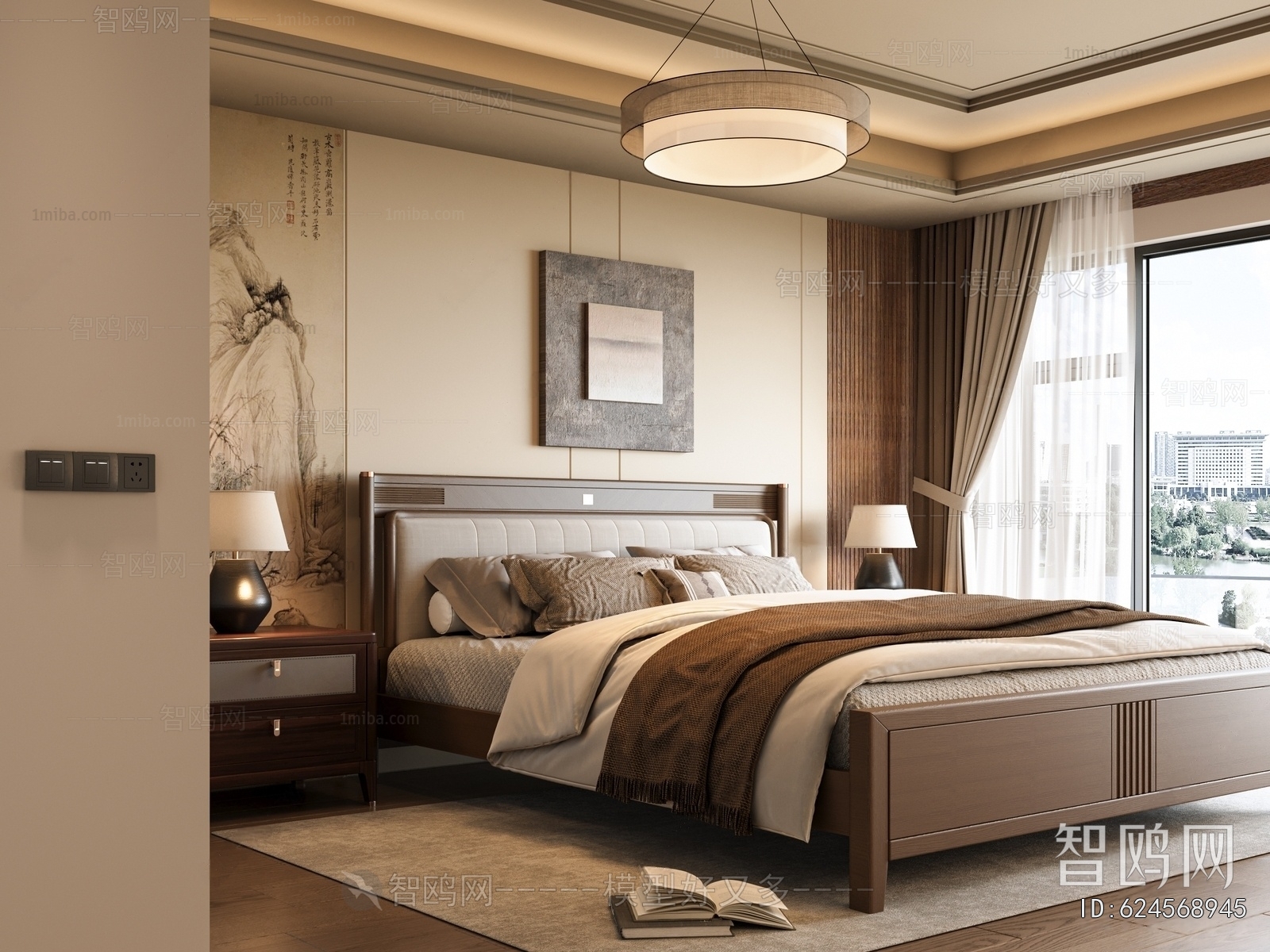 New Chinese Style Bedroom