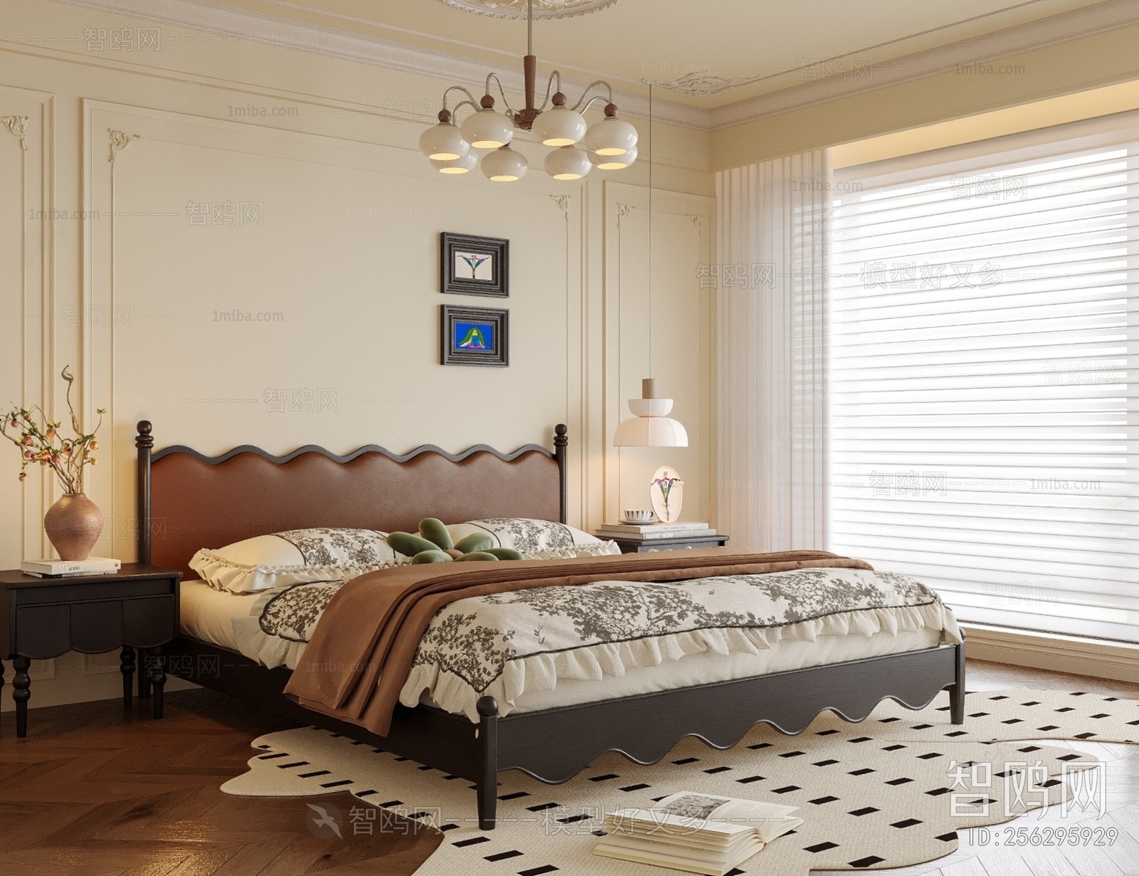 French Style Retro Style Double Bed