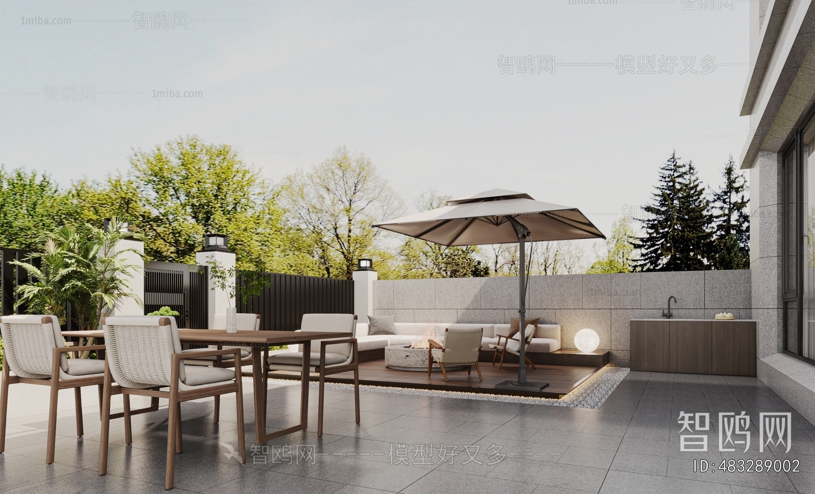 Modern Courtyard/landscape