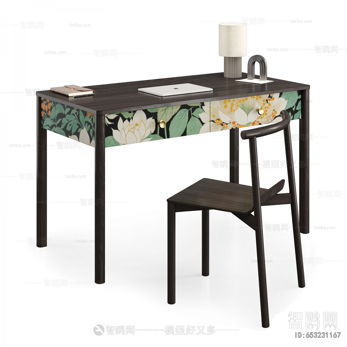 French Style Computer Desk And Chair