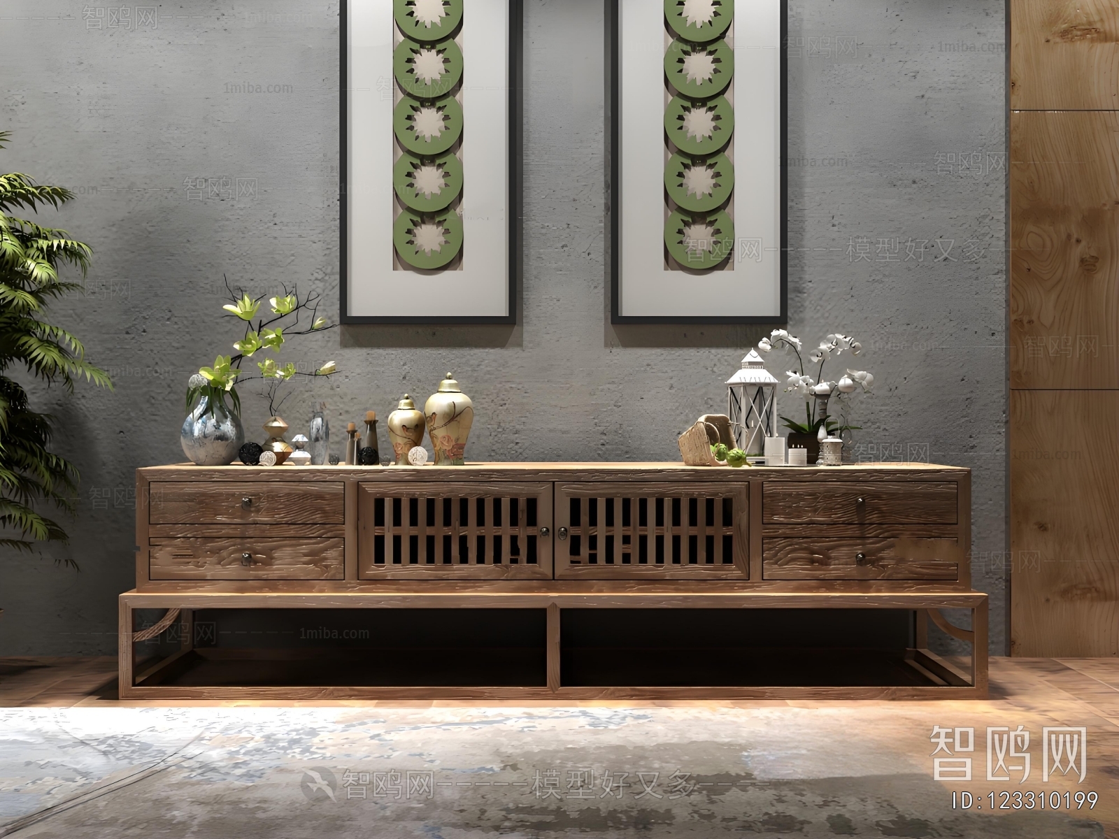 New Chinese Style TV Cabinet