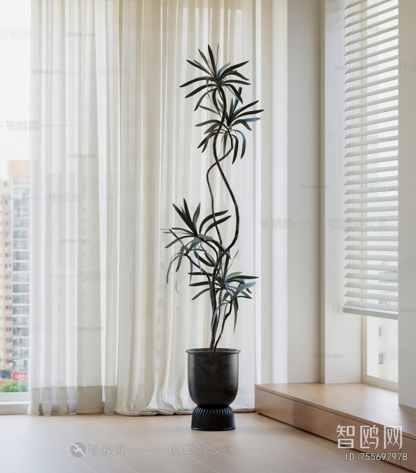 Modern Ground Green Plant Potted Plants