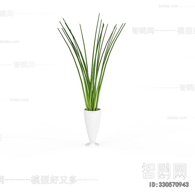 Modern Potted Green Plant
