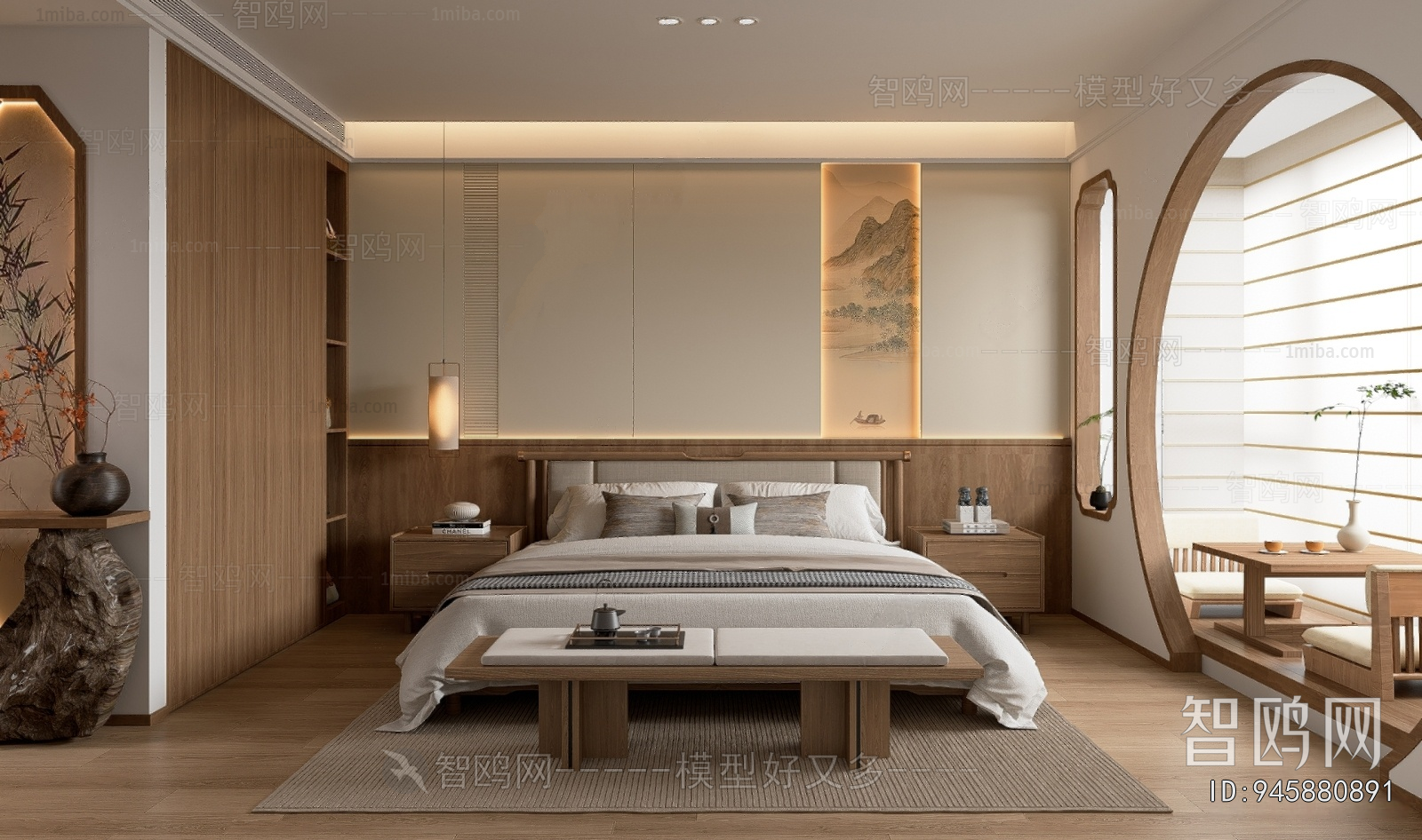 New Chinese Style Bedroom