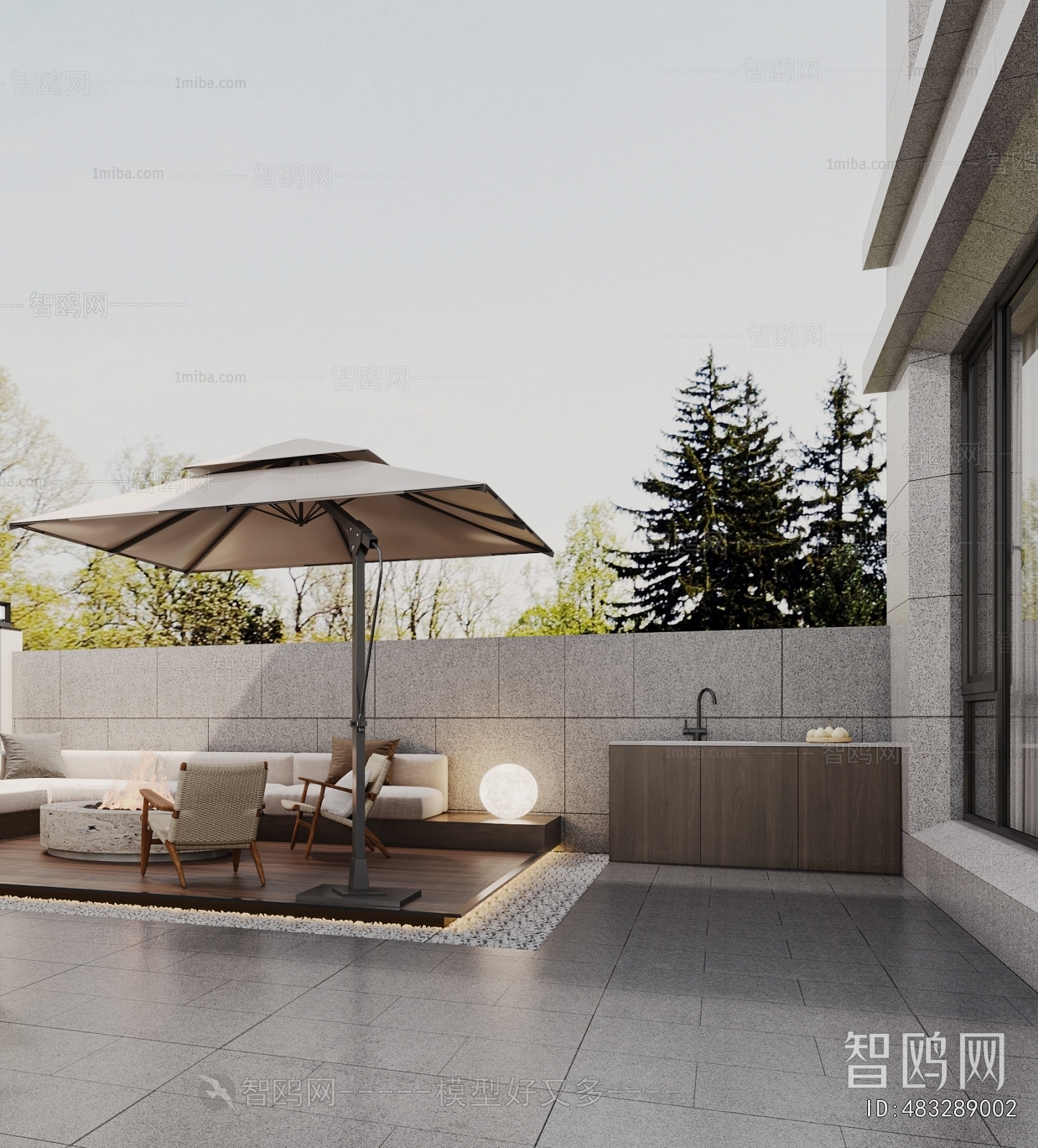 Modern Courtyard/landscape