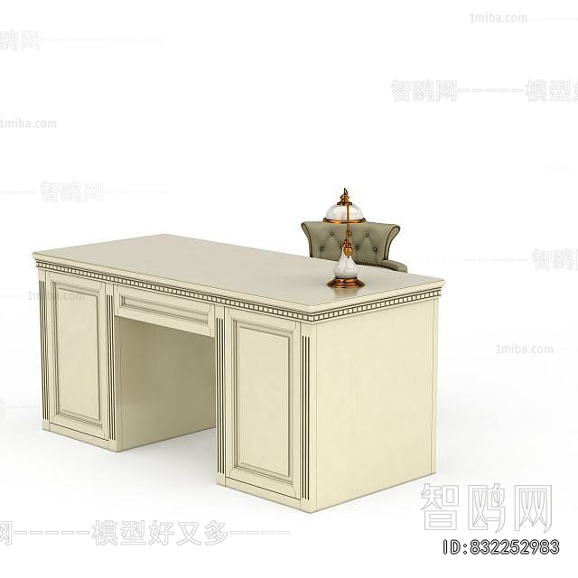 European Style Office Desk And Chair