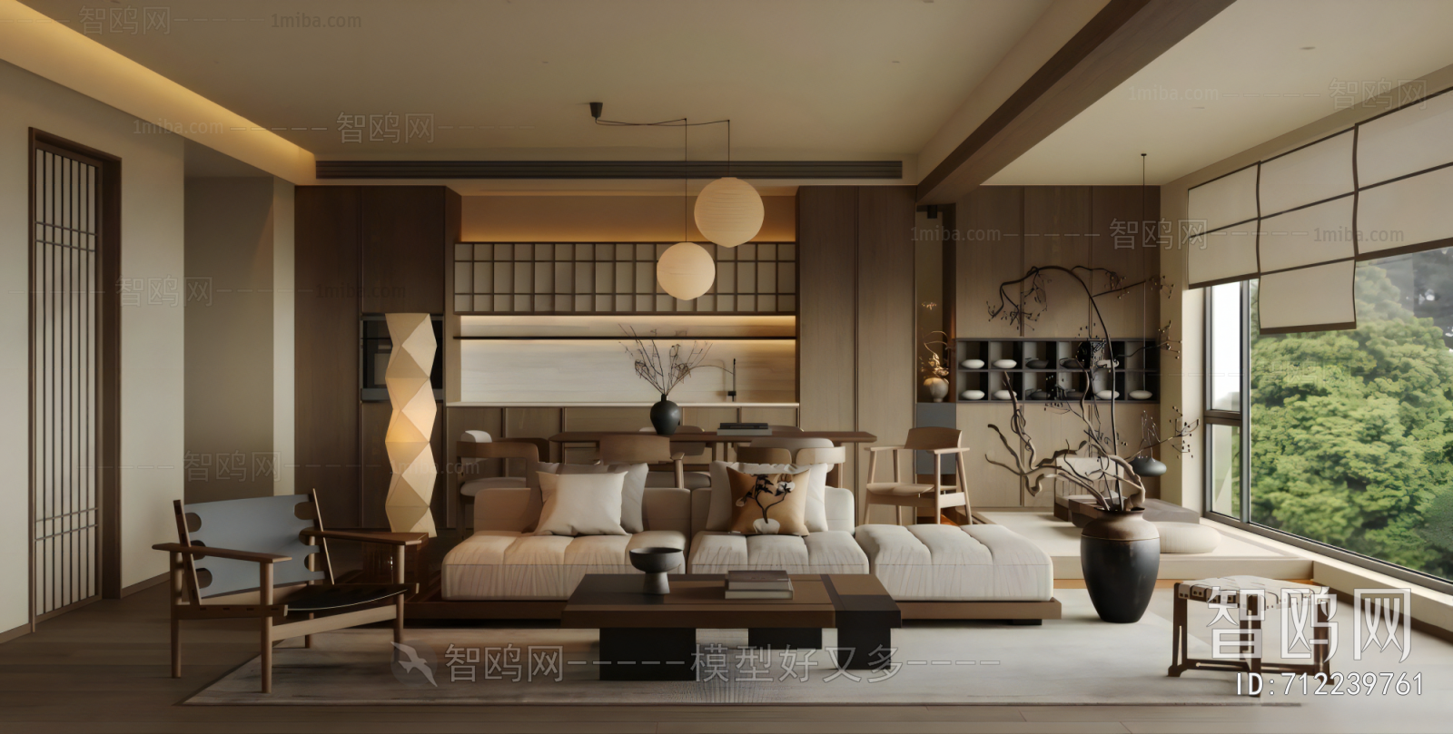 New Chinese Style A Living Room