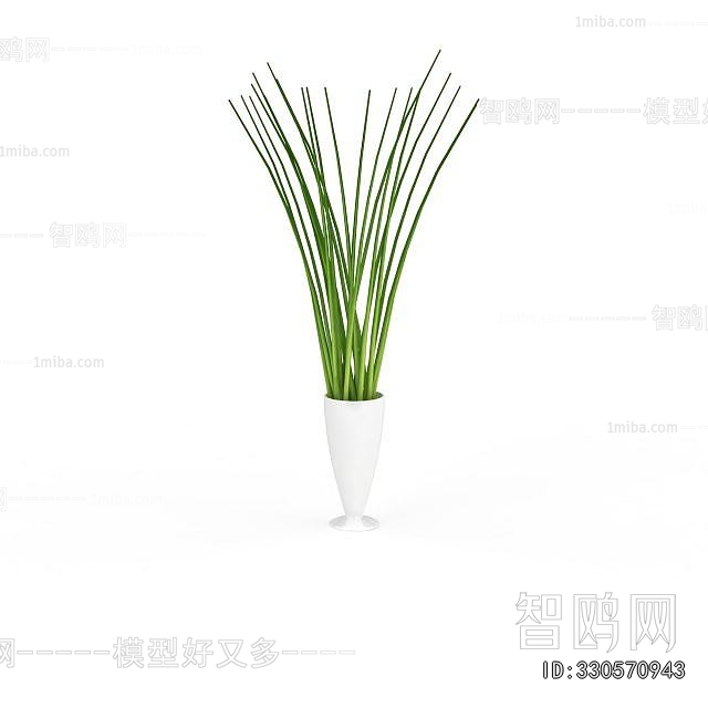 Modern Potted Green Plant