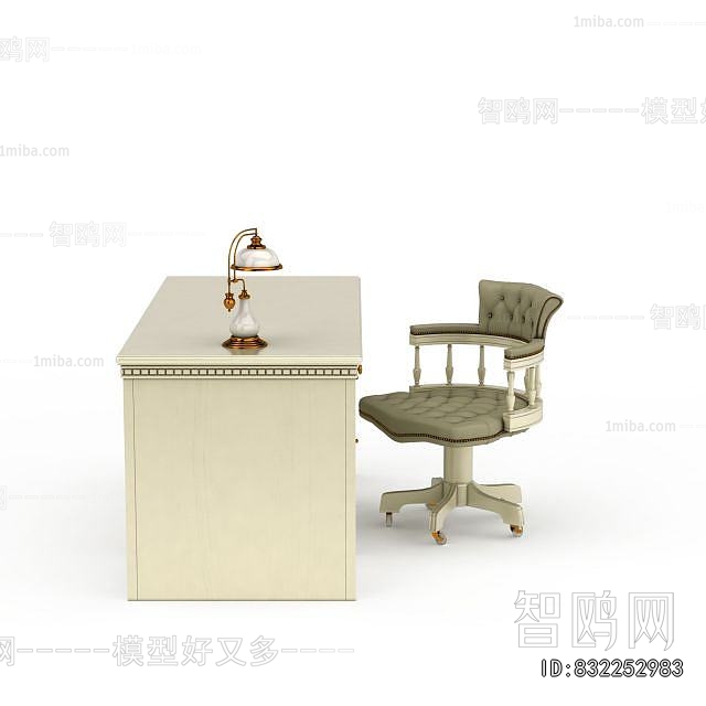 European Style Office Desk And Chair