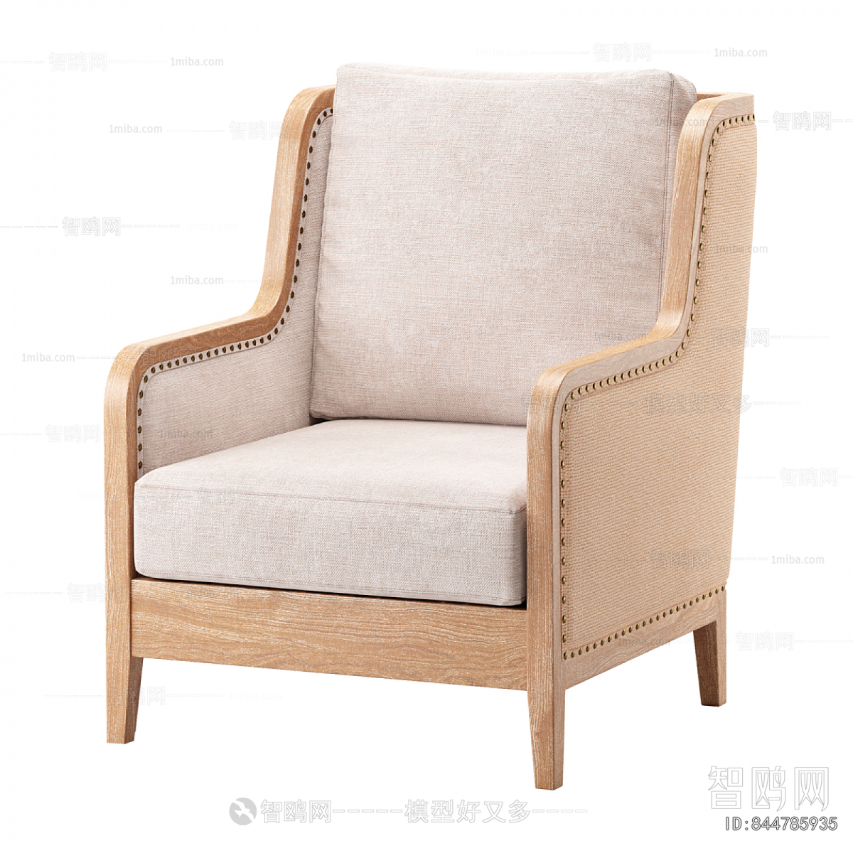 Simple European Style Single Sofa