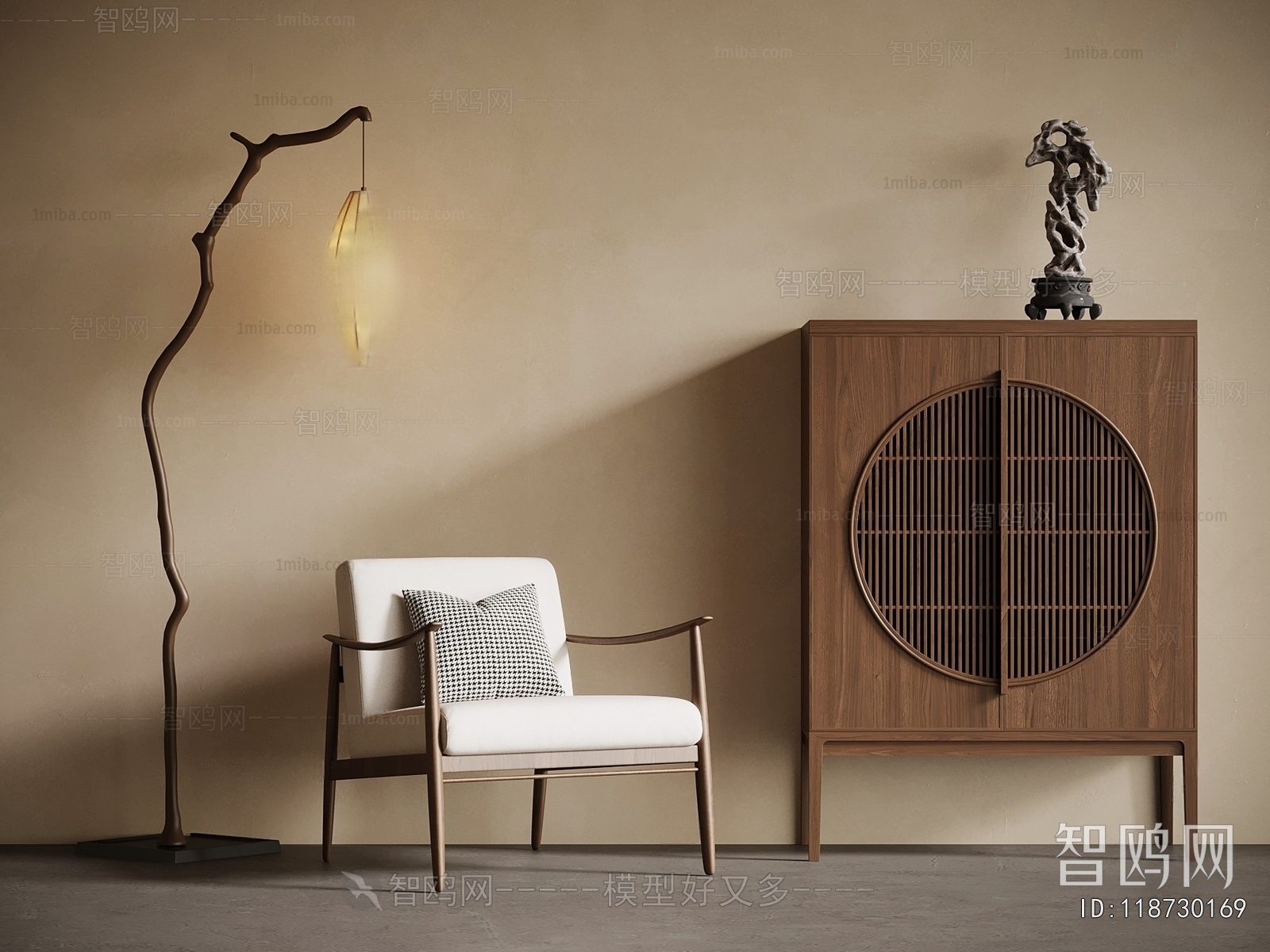 New Chinese Style Lounge Chair