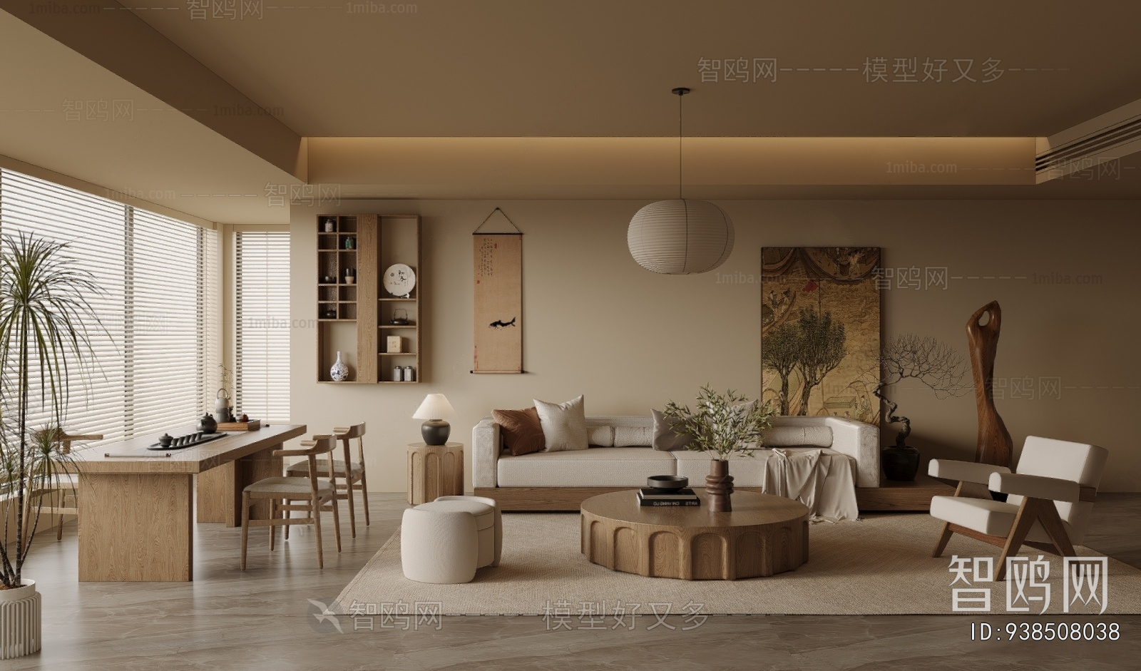 New Chinese Style A Living Room