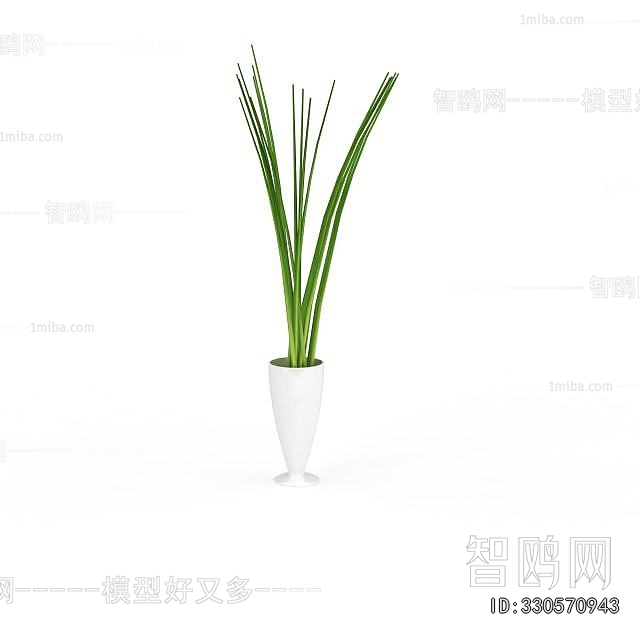 Modern Potted Green Plant
