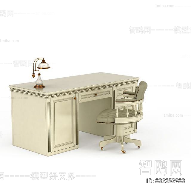 European Style Office Desk And Chair