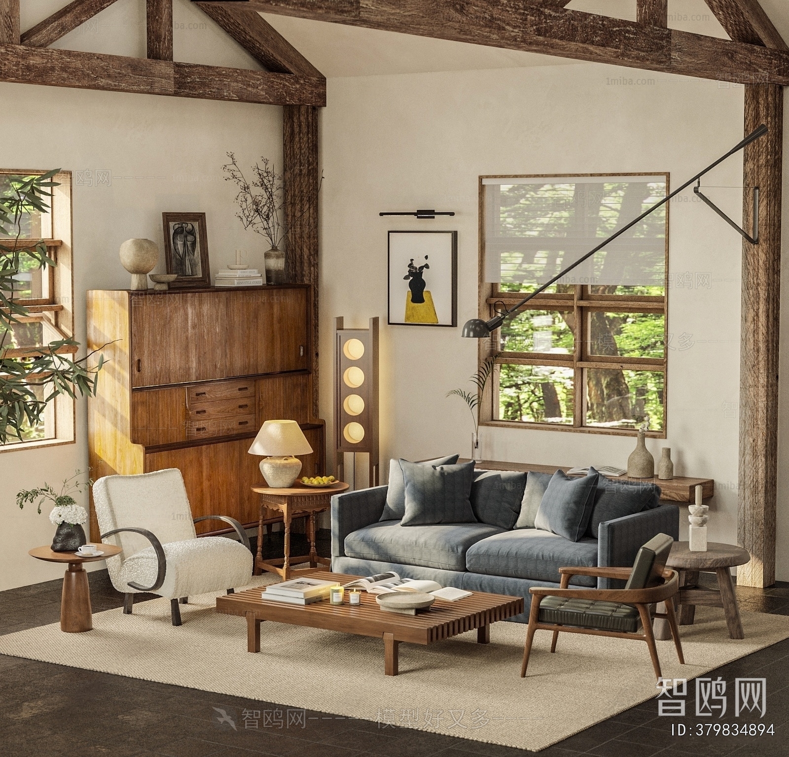 Wabi-sabi Style A Living Room