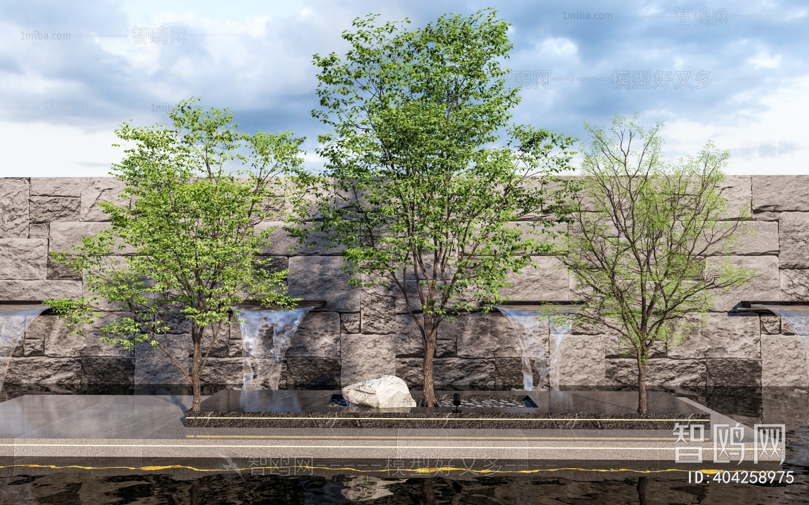 Modern Rockery Waterscape