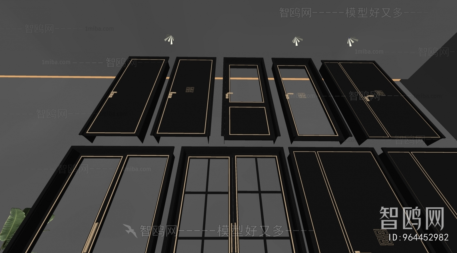 New Chinese Style Single Door