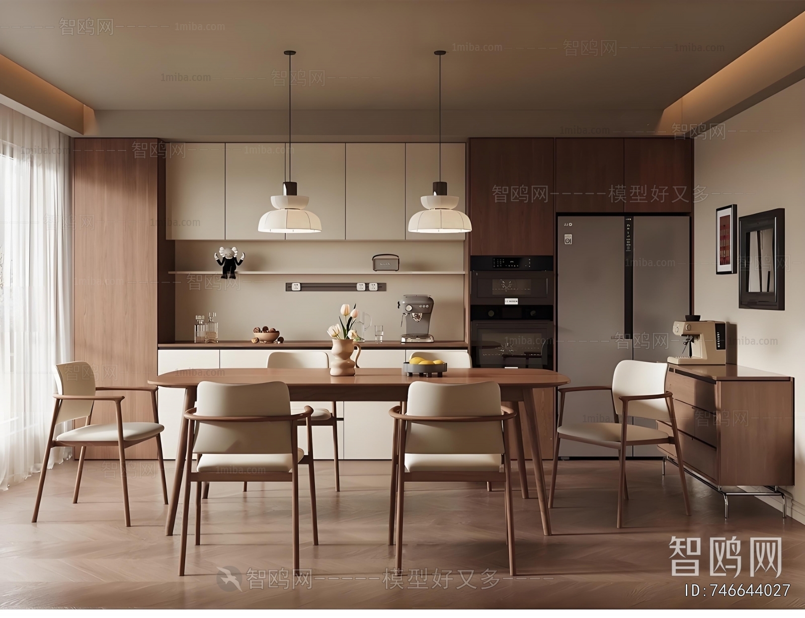 Wabi-sabi Style Dining Room