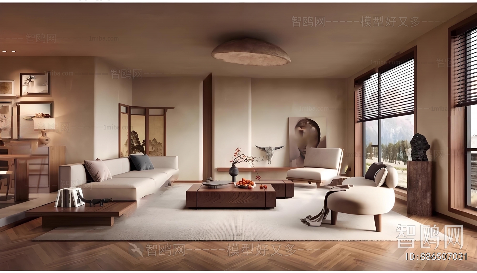 Wabi-sabi Style A Living Room