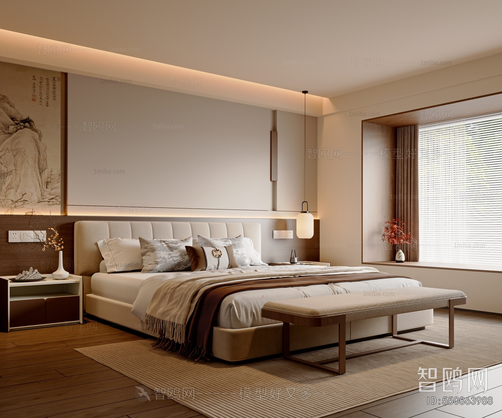 New Chinese Style Bedroom