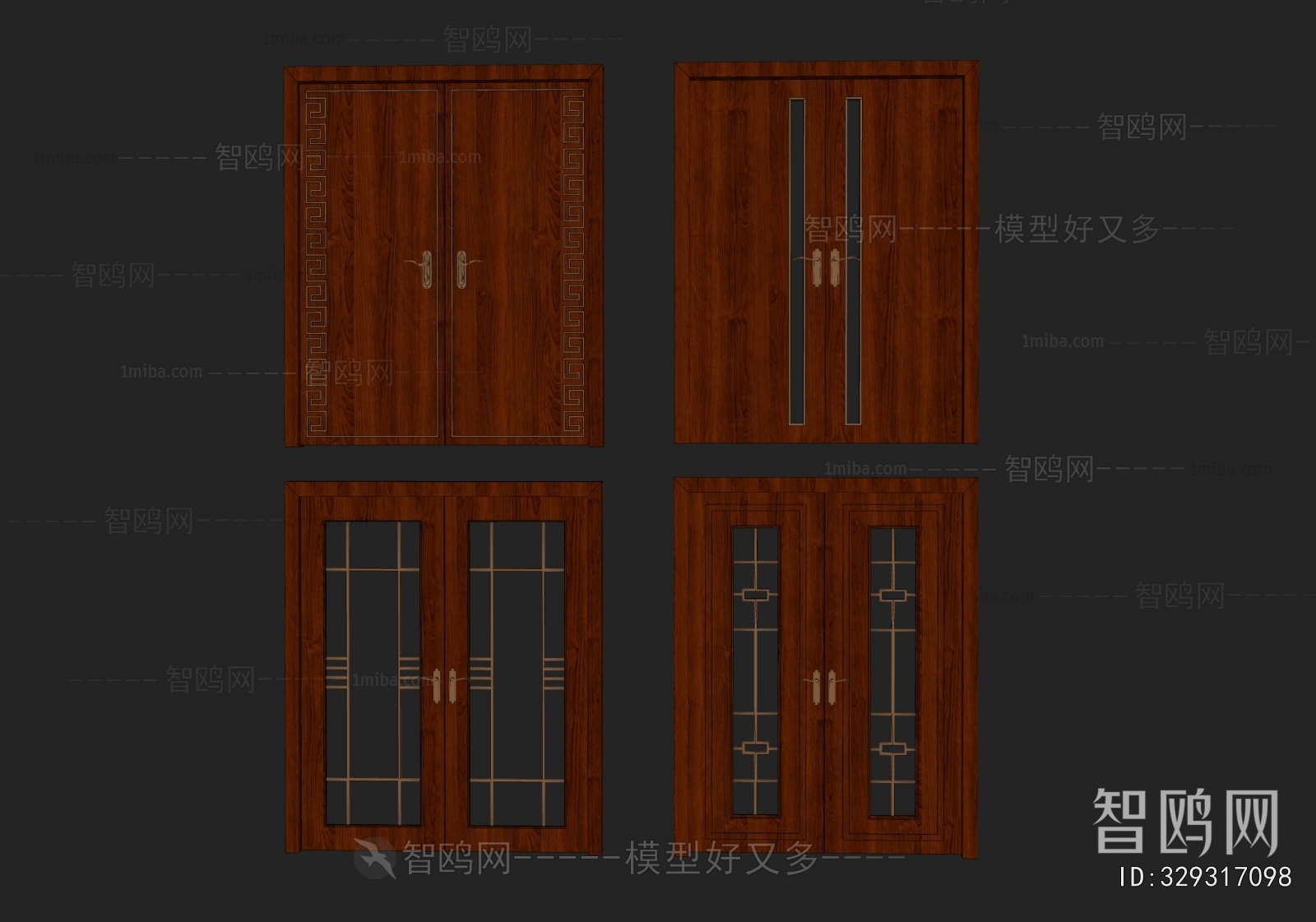 New Chinese Style Double Door