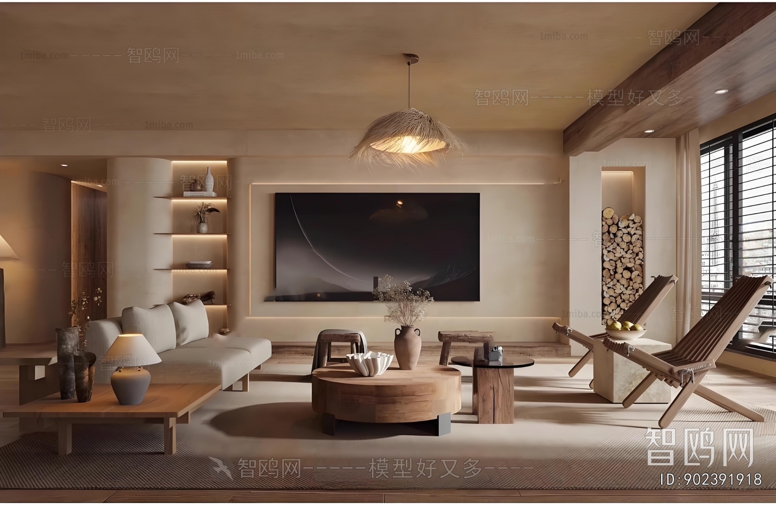 Wabi-sabi Style A Living Room