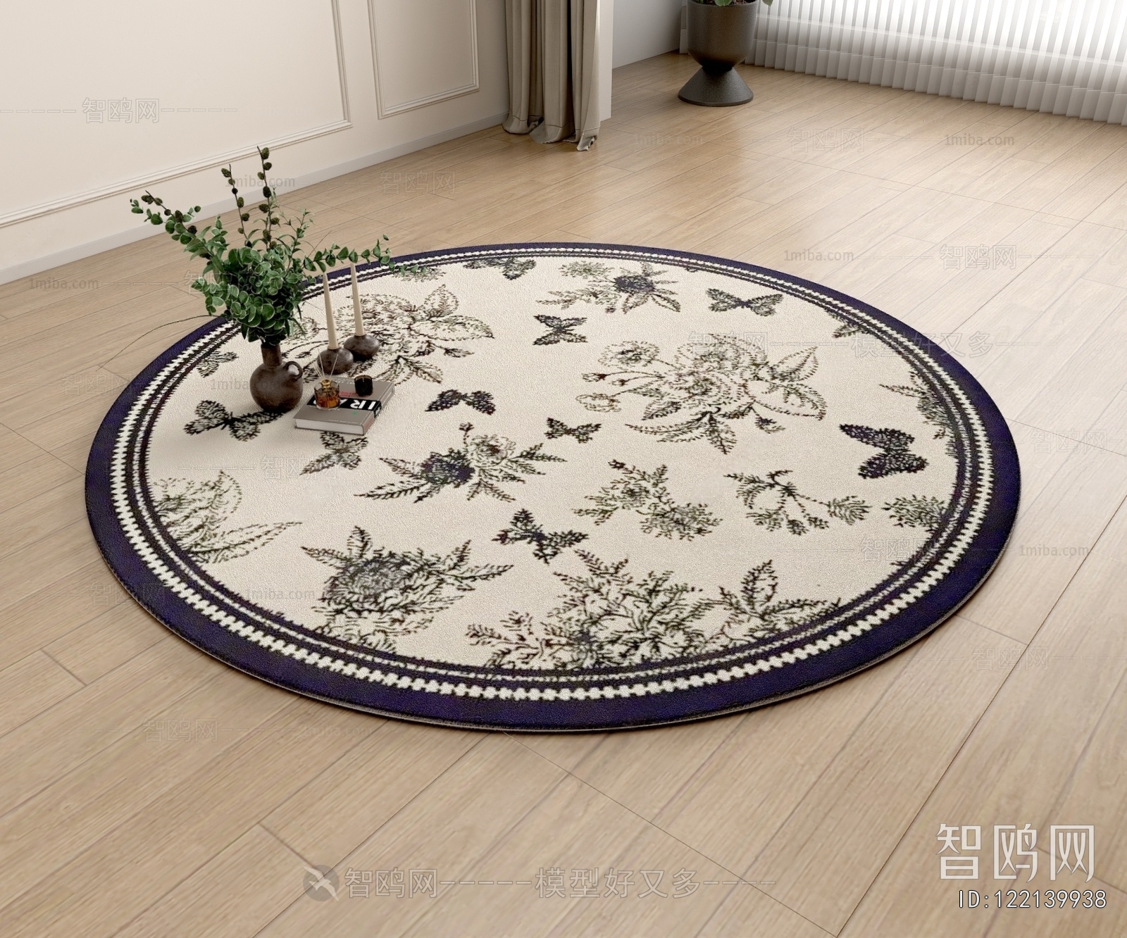 French Style Circular Carpet