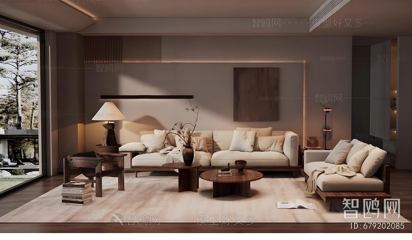 Wabi-sabi Style A Living Room