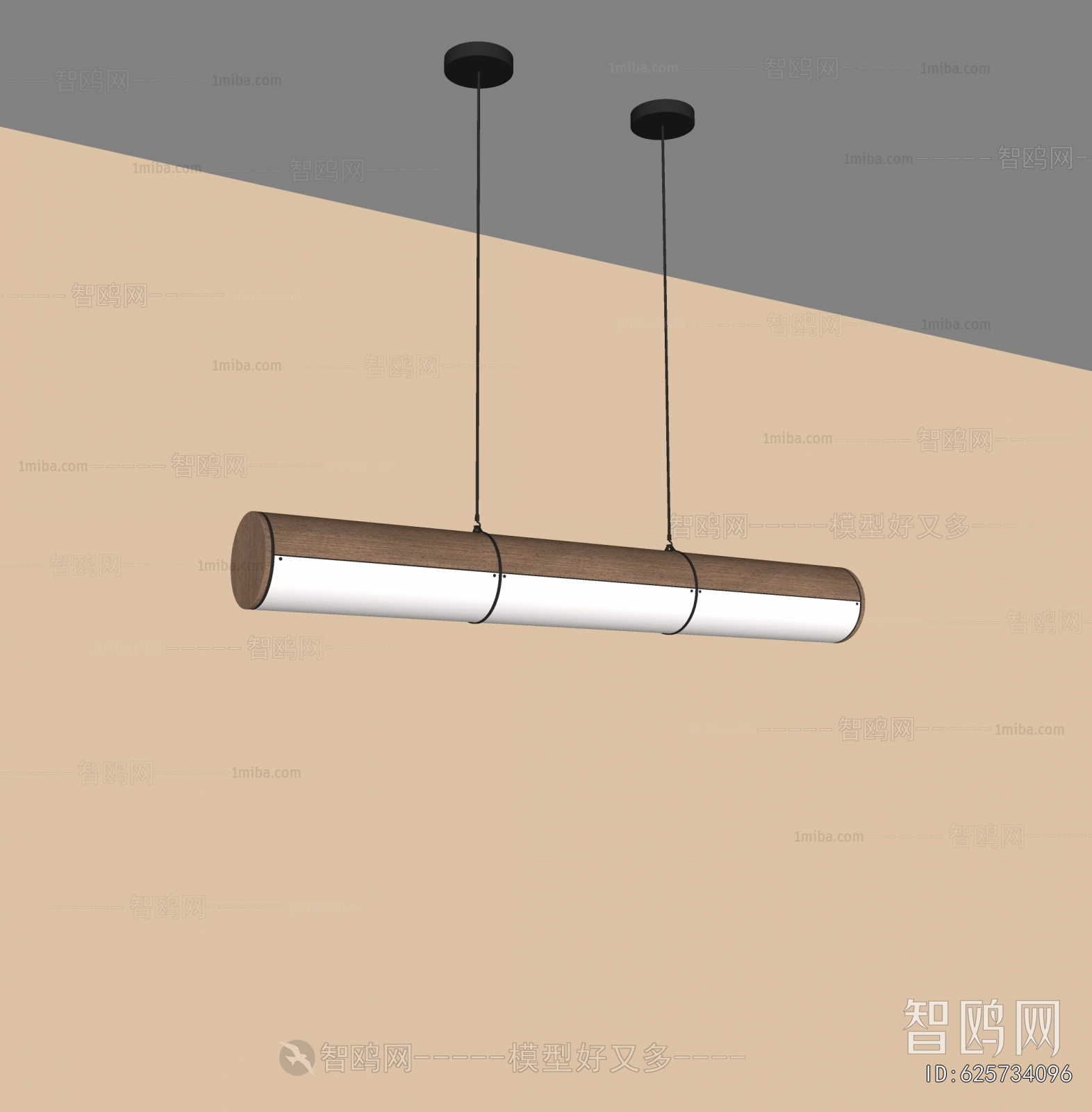 Wabi-sabi Style Long Chandelier