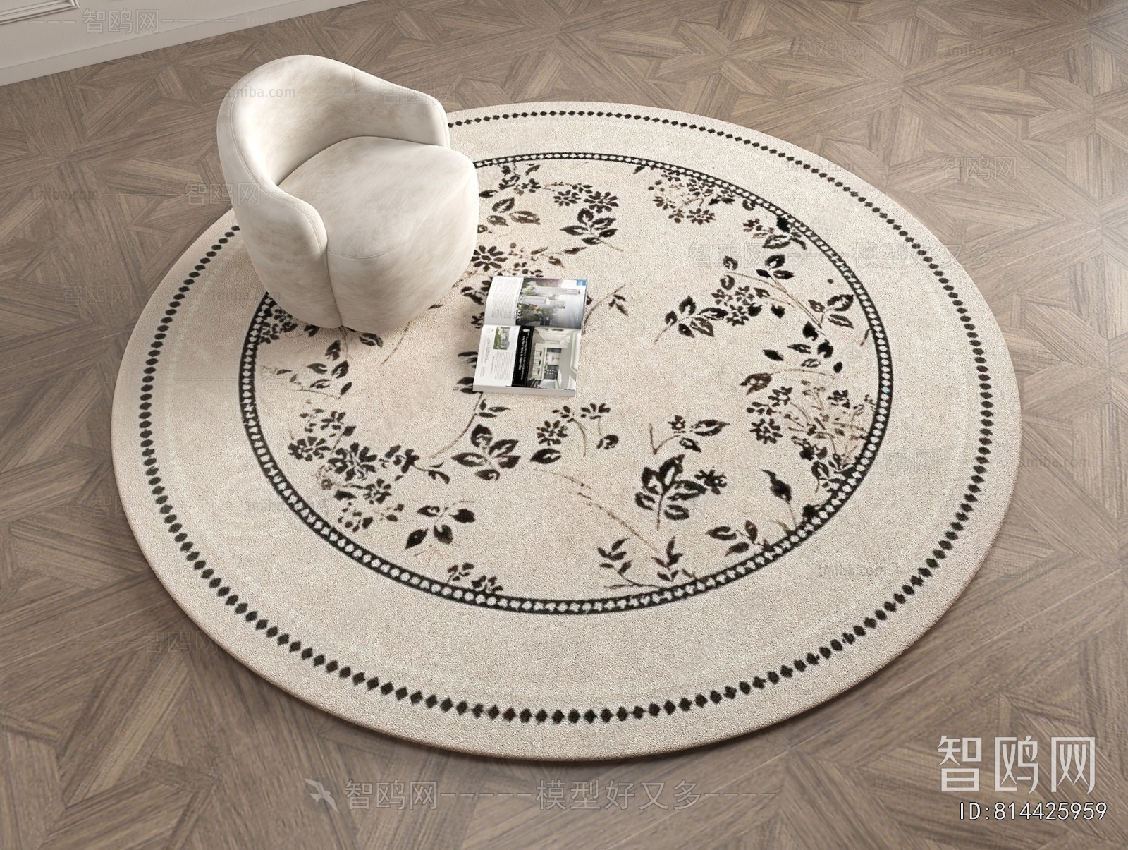 French Style Circular Carpet