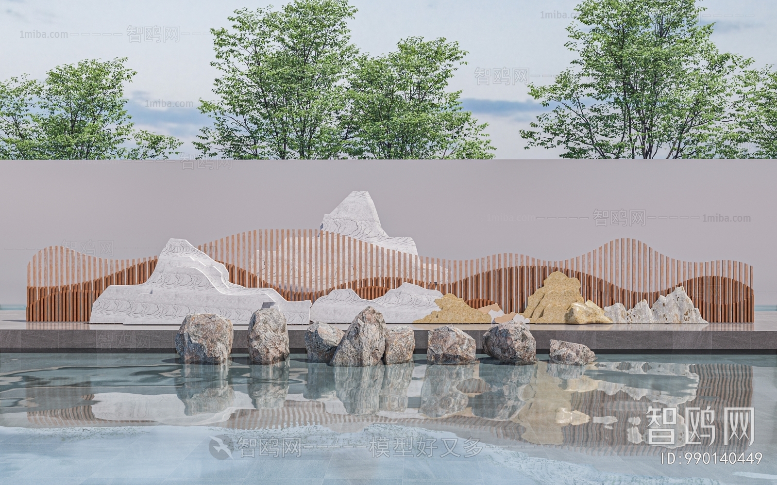 Modern Rockery Waterscape