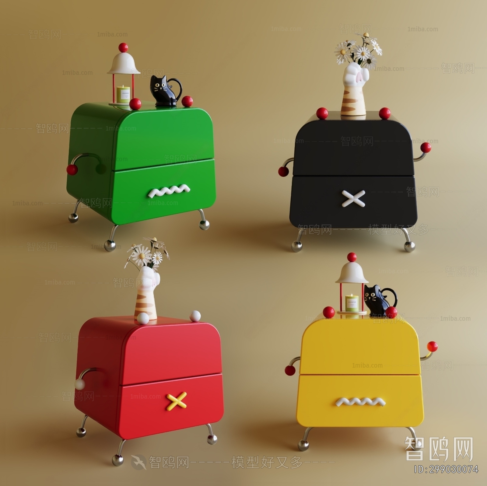 Nordic Style Bedside Cupboard