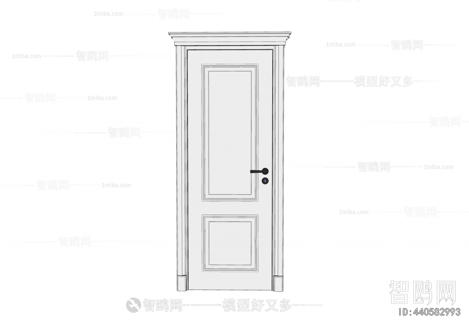 Simple European Style Single Door