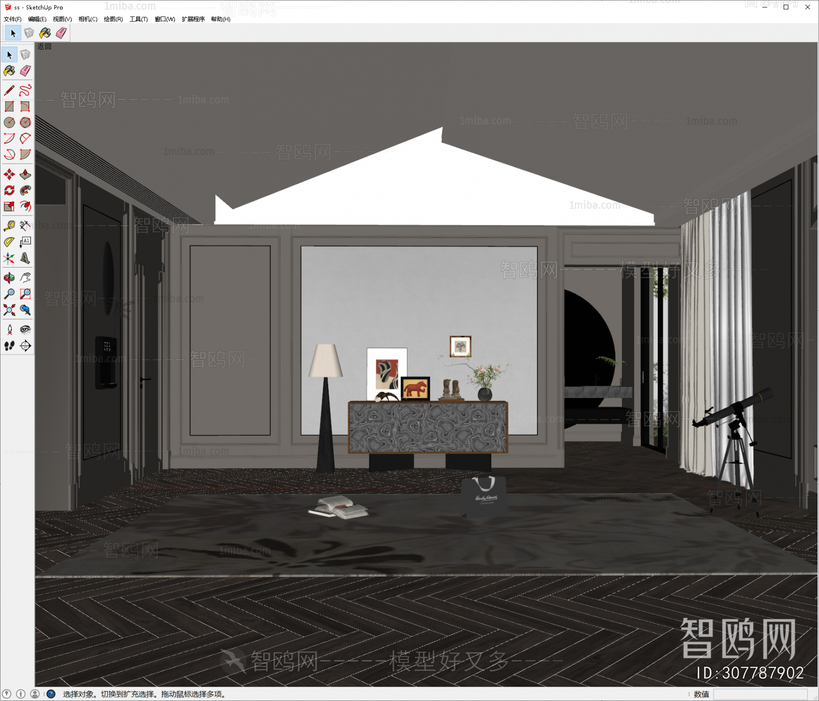 Simple European Style TV Wall