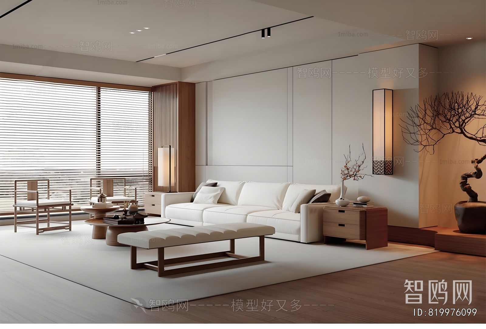 New Chinese Style A Living Room