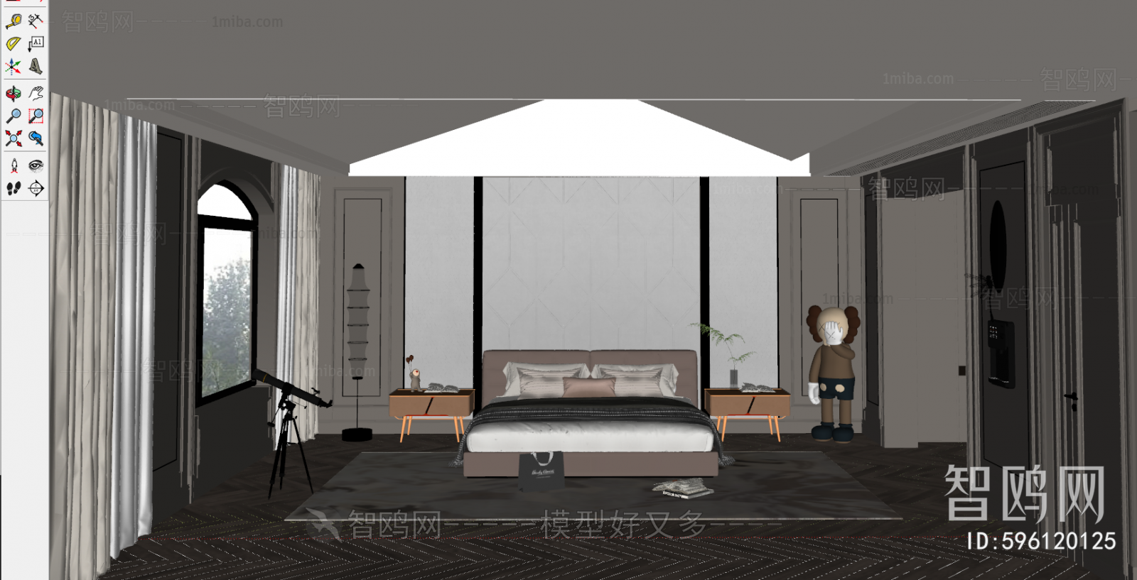 Simple European Style Bedroom