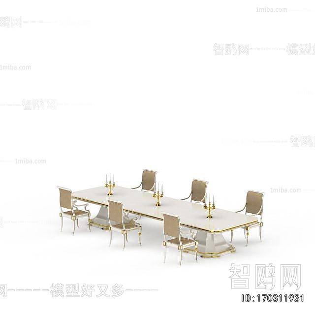 European Style Dining Table And Chairs