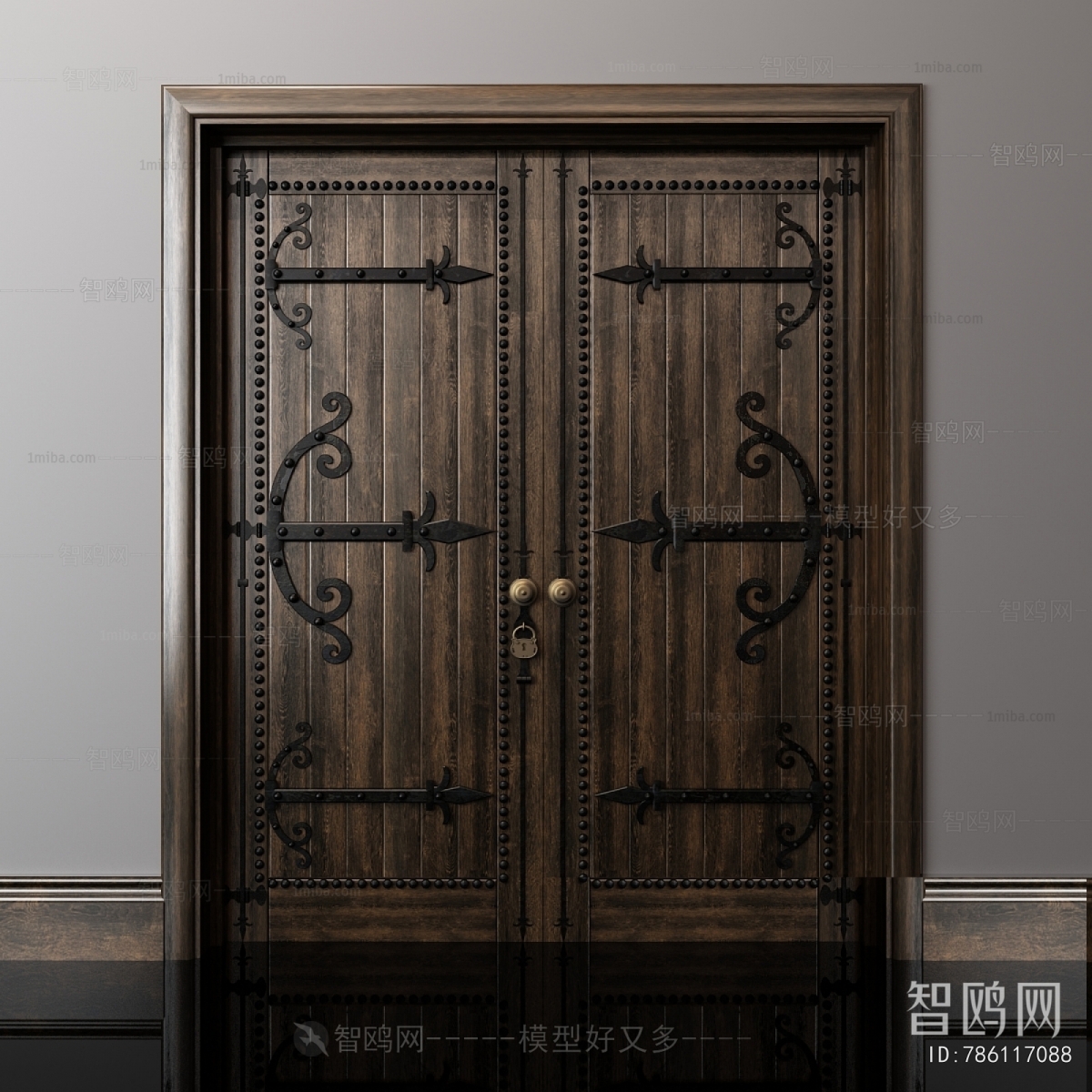 Retro Style Double Door