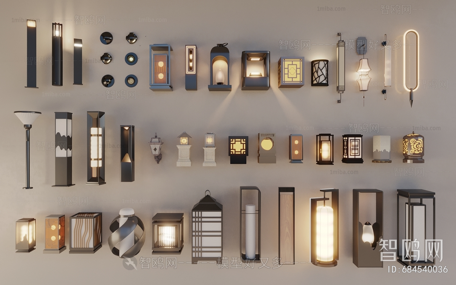 New Chinese Style Wall Lamp