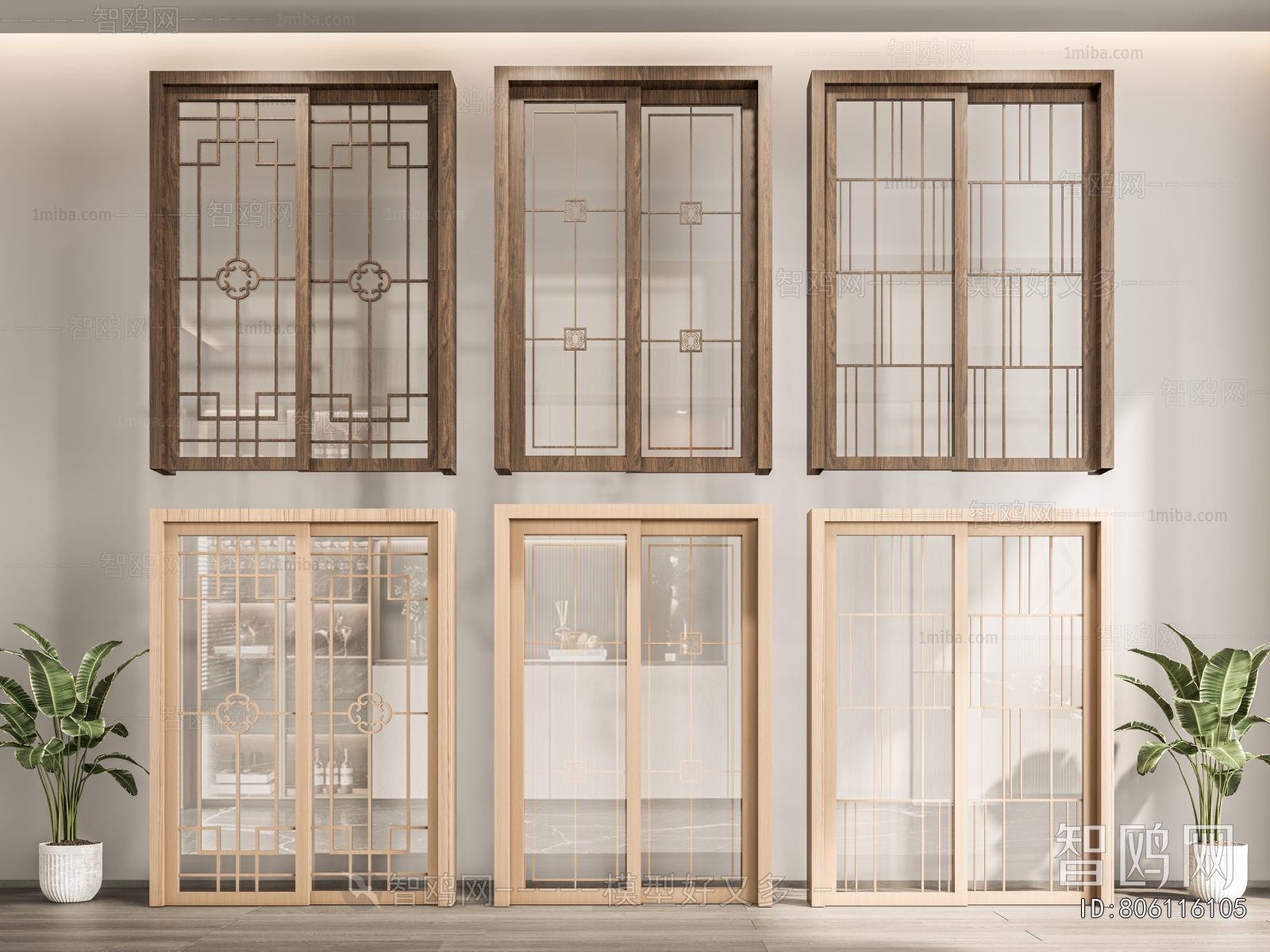 Simple European Style Entrance Door