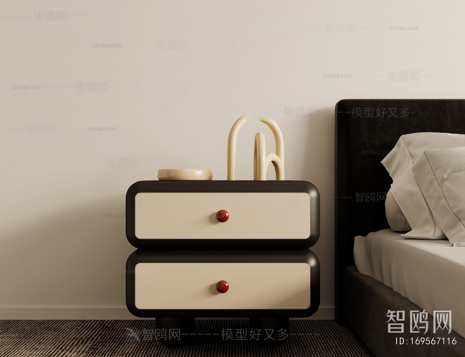 Modern Bedside Cupboard