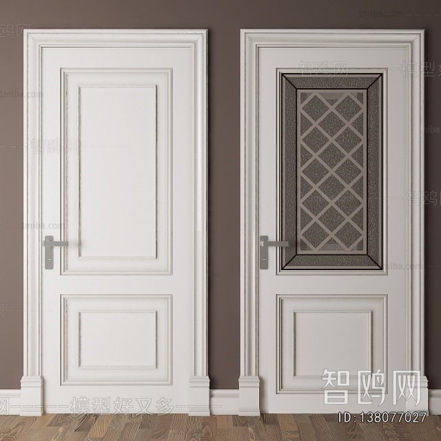 Simple European Style Single Door