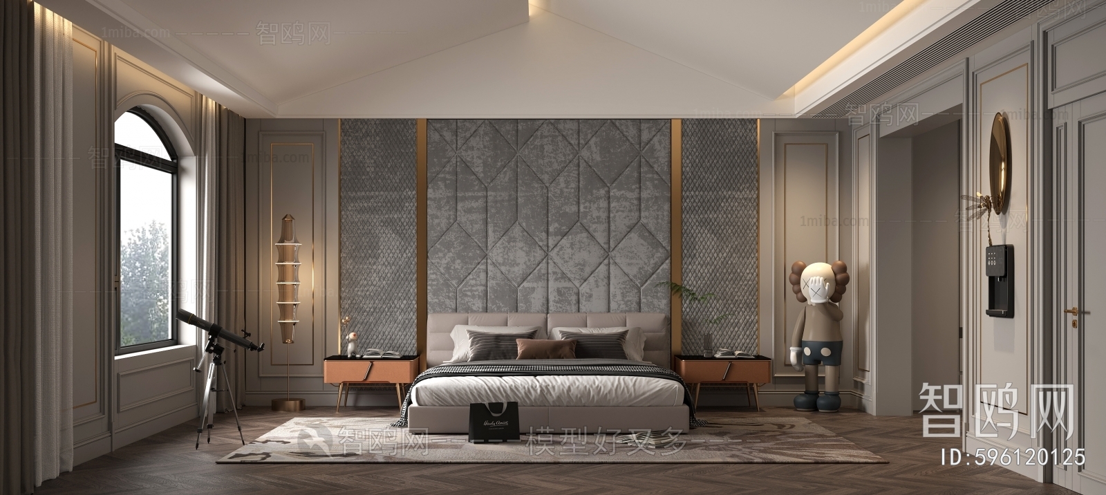 Simple European Style Bedroom