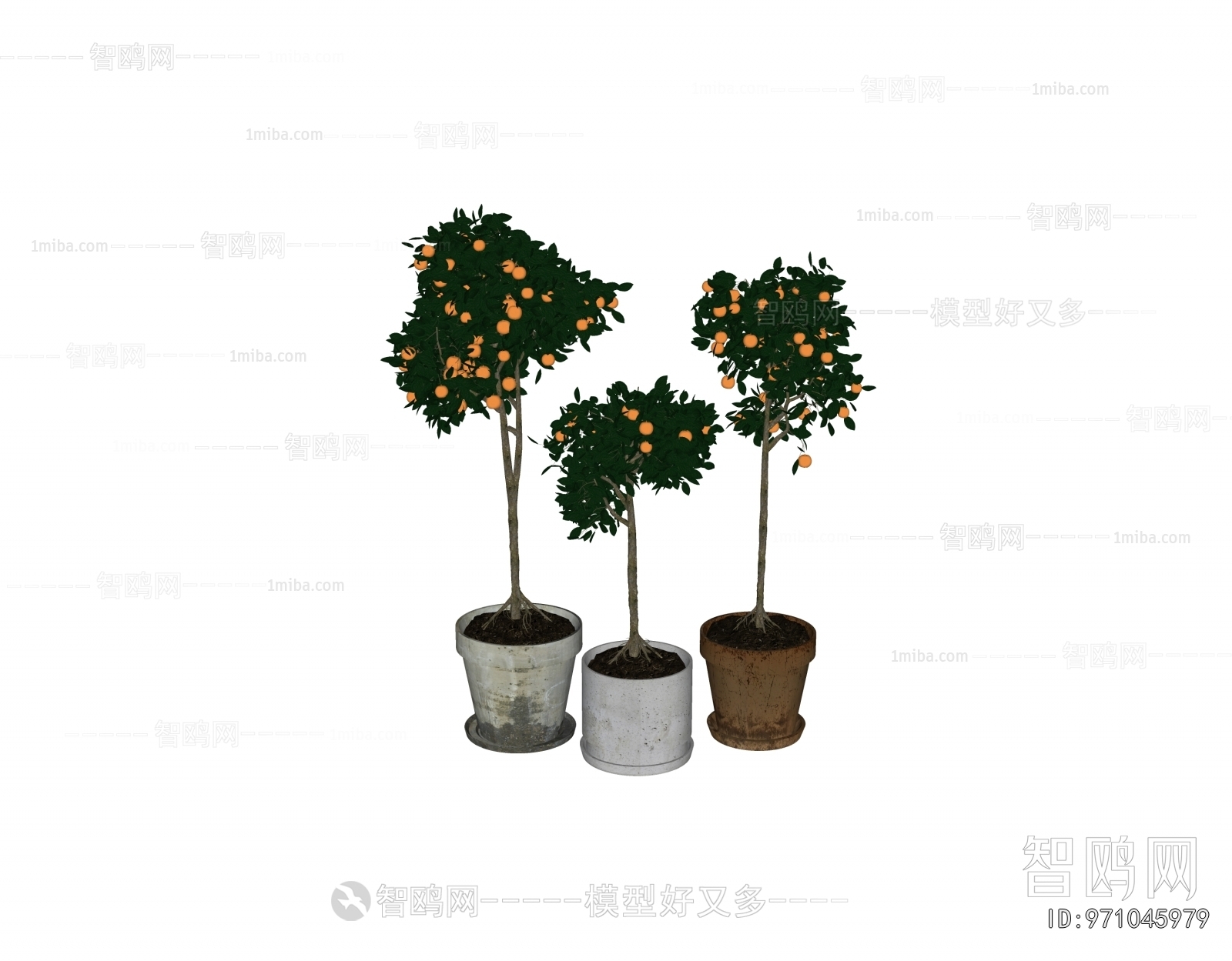 Modern Ground Green Plant Potted Plants