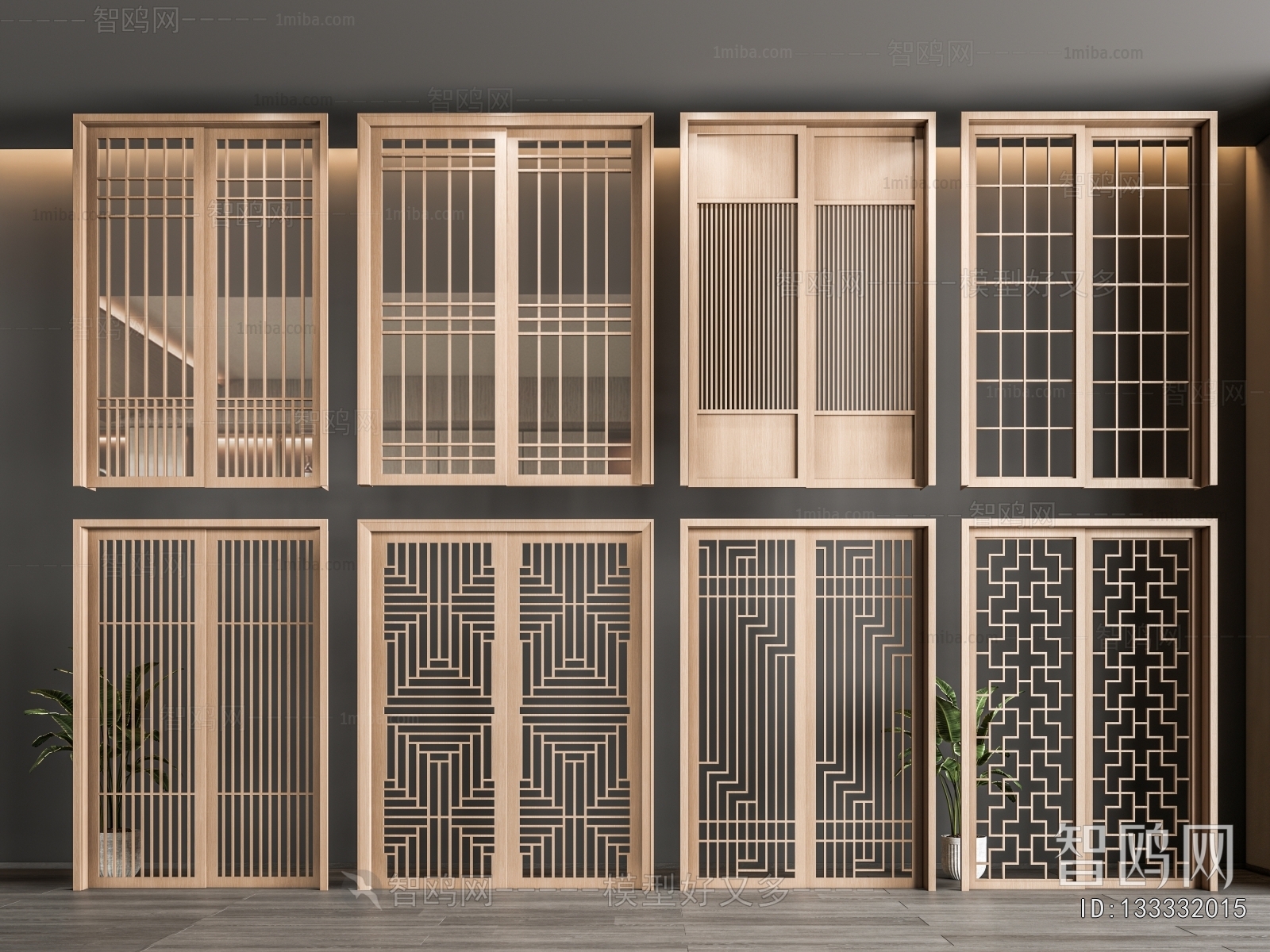 New Chinese Style Sliding Door