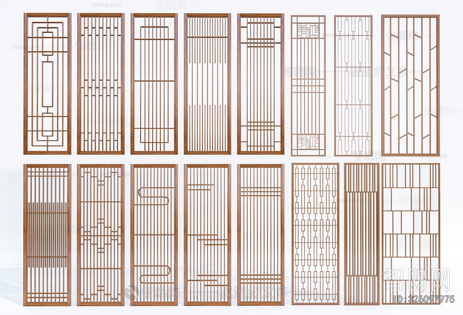 New Chinese Style Wooden Screen Partition