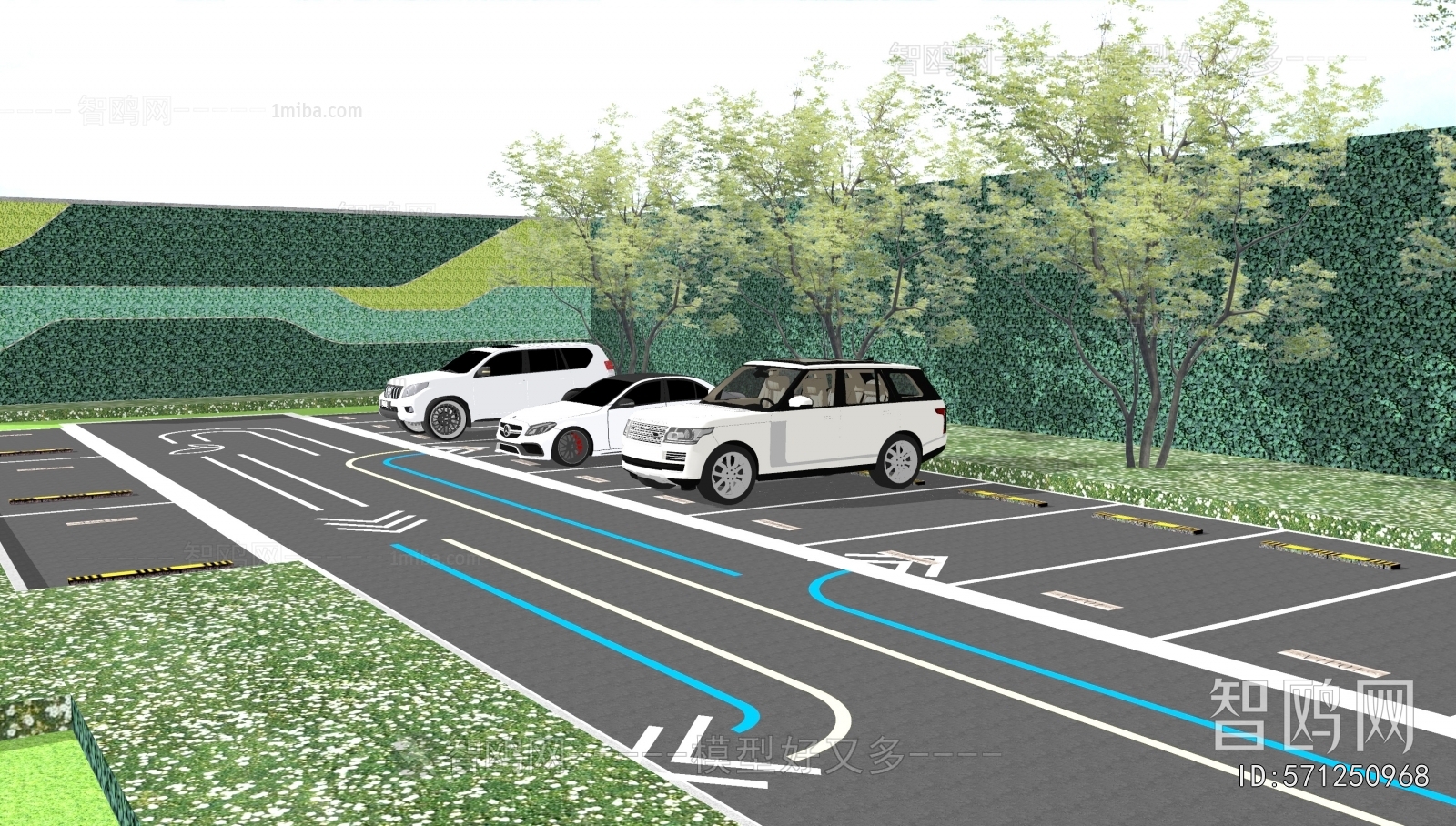 Modern Outdoor Parking Lot