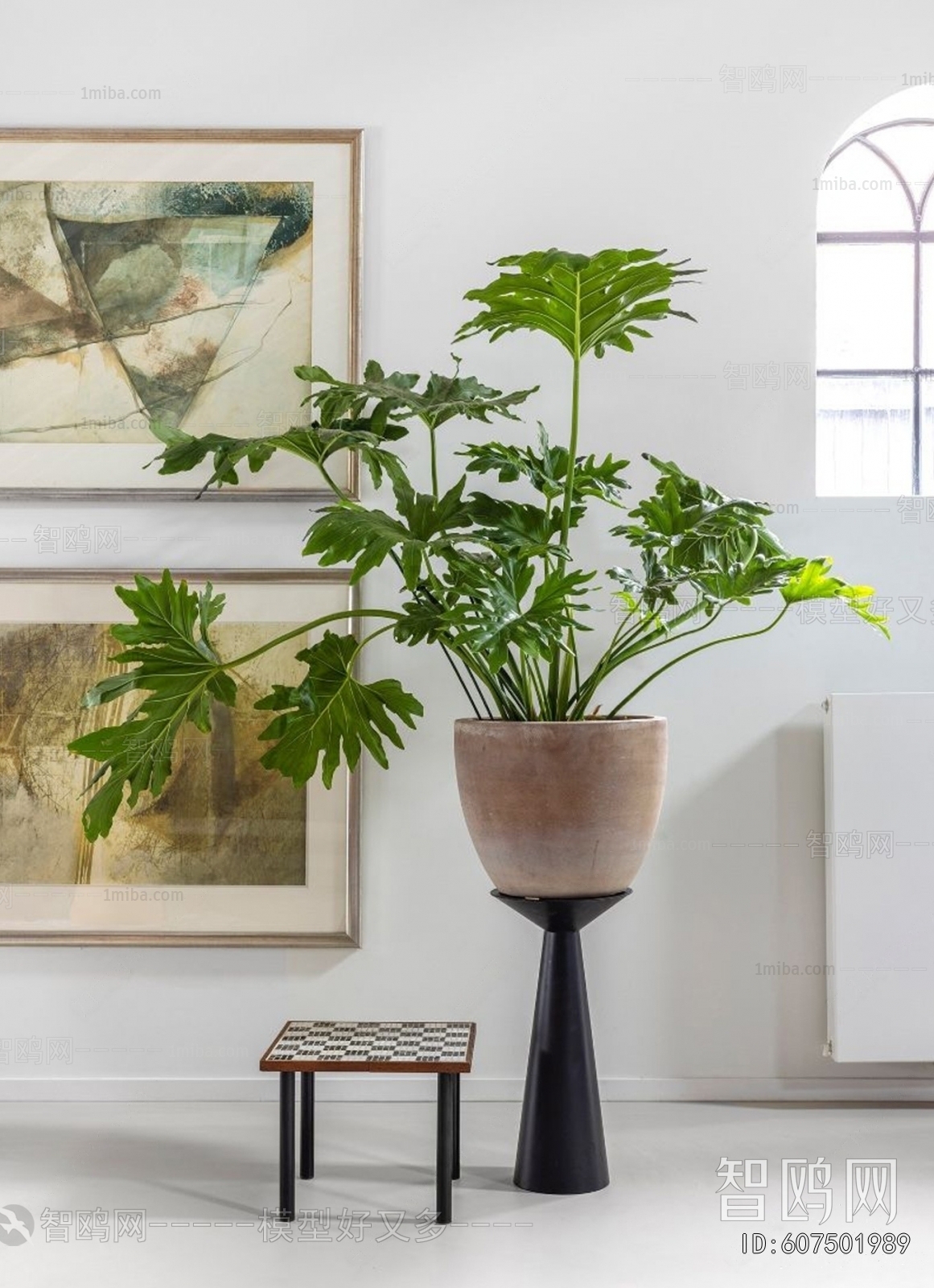 Modern Potted Green Plant