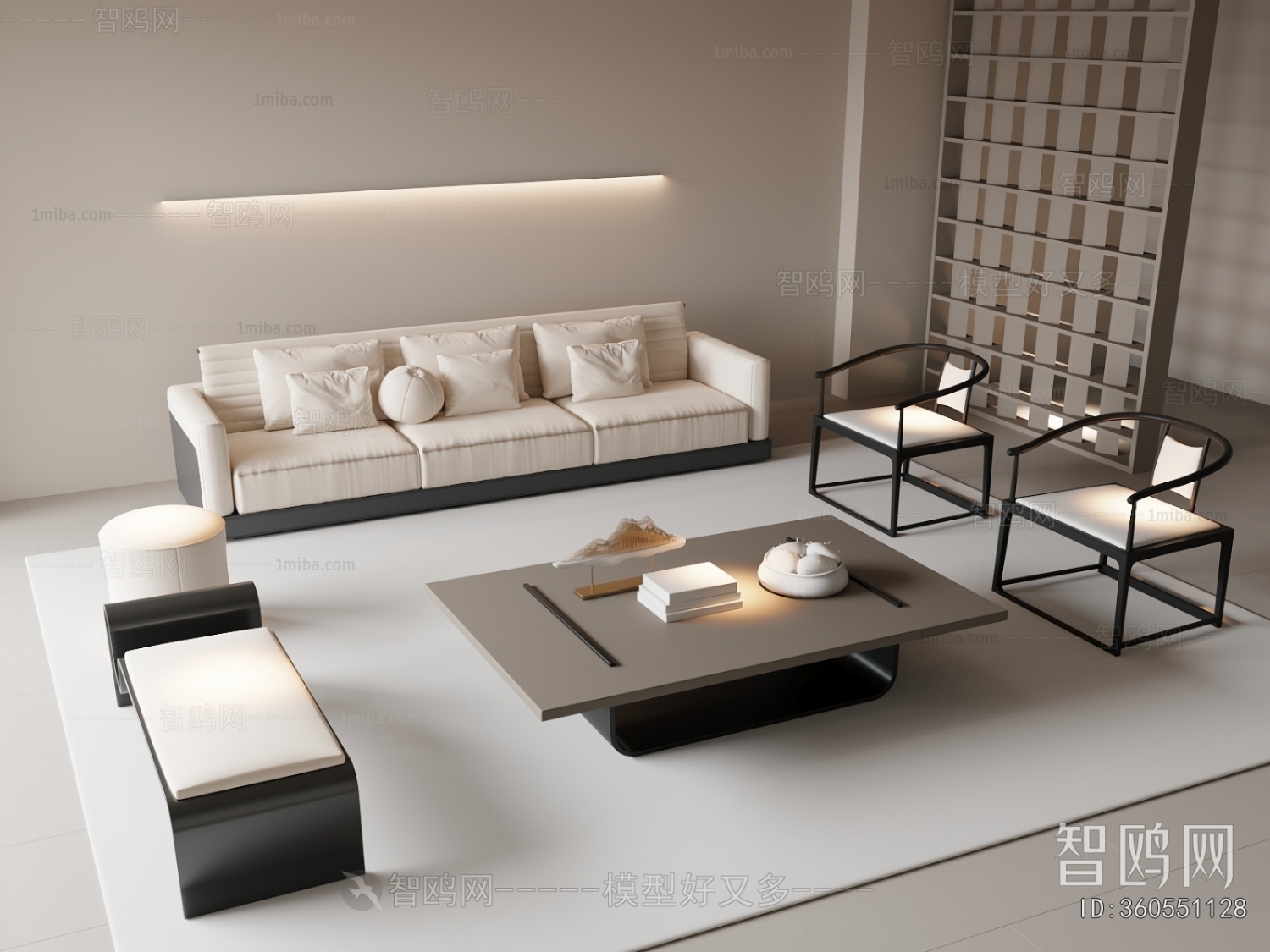 New Chinese Style Sofa Combination
